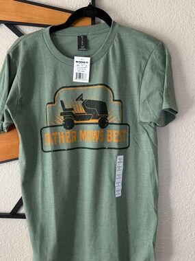 Kohl's Green Kids 'Father Mows Best' Graphic Tee with Orange Accent